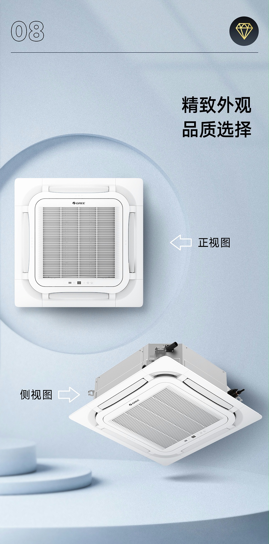天井機(jī)3匹定頻冷暖3級(jí)能效11